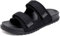 Diabétiques Pantoufles pour Hommes Réglable Mémoire Mousse Maison Chaussures L'arthrite ?dème Extra Large Confortable Sandale Orthopédique Confort Sandales Personnes Âgées pour Unisexe (Black,44EU)