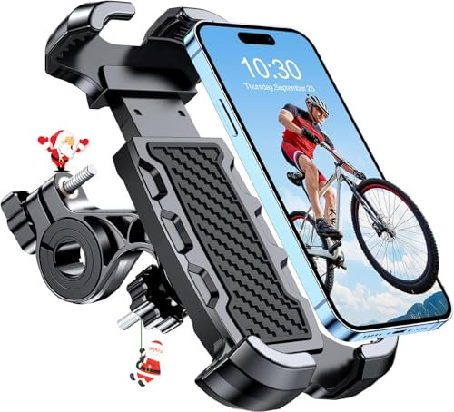 Mohard Handyhalterung Fahrrad, [Niemals Herunterfallen] 360° Drehbar Handyhalterung Motorrad, Handyhalter Fahrrad Halterungen für Sportmessgeräte Kompatibel mit iPhone 17/16/15, Galaxy, 4,7-6,8 Handy