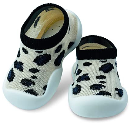 Dookeh Baby Sock Shoes (A1-Leopard, 6-9 Months, EU Size 18, Factory Size_Printed on Shoes 18/19)
