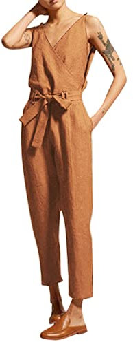 Jumpsuit Latzhose Damen Sommer,Jumpsuit Für Dicke,Braune Arbeitshose,Jumpsuit Flieder,Damen Jumpsuit Sommer,Lange Jumpsuits Elegant,Hosen Overall Damen