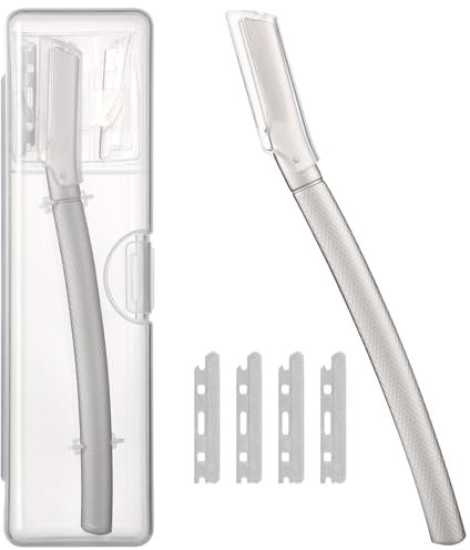 Eyebrow Razor, Dermaplaning Blades for Face Stainless Steel Face Razors for Women Men Facial Hair Remover Dermaplane Razor Ideal for Eyebrow Shaping Peach Fuzz & Dead Skin Remover