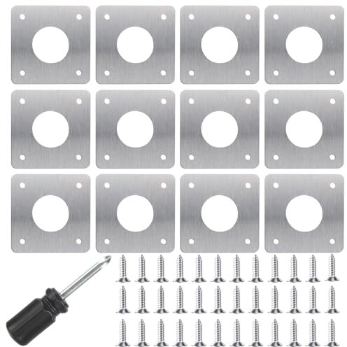 12 Stück Vogelhaus Metall Schutzplatte Edelstahl 32mm für Nistkasten für Vögel für Draußen, Bausatz für Nistkasten Baby Nest Protect Nistkästen Vogelhäuschen Vogelnest (Silver, 32mm-Quadrat)