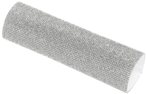 Toyvian Funda con Diamantes de Imitación para Micrófono Inalámbrico, Cubierta Brillante Decorativa para Cantantes y Presentadores, Accesorio de Lujo para Escenario Karaoke y Fiestas Fácil de Poner