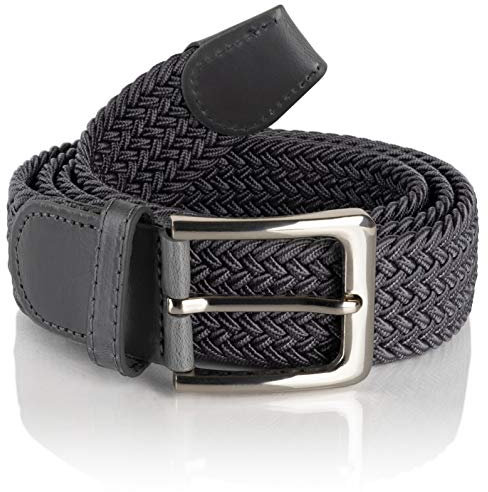 FLEXIBILITE Stretchgürtel I 105 cm, grau I Angenehmer Elastischer Gürtel Damen Herren Stretchgürtel Dehnbar elastischer Stoffgürtel, dehnbarer, Übergrößen XXL Stretchgürtel