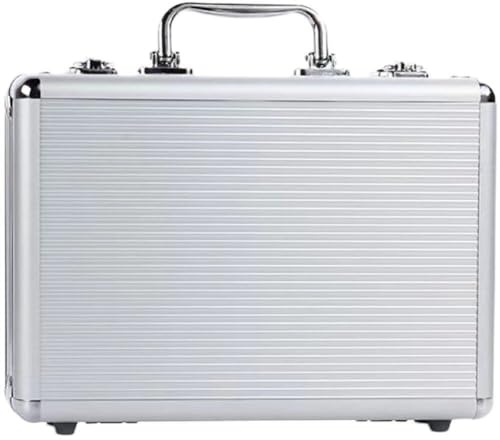 Dinntty Valise De Rangement en Alliage D'aluminium, Type 200, Valise De Rangement pour Dés De Poker, Étui Vide avec Serrure, Boîte À Cartes avec Poignée
