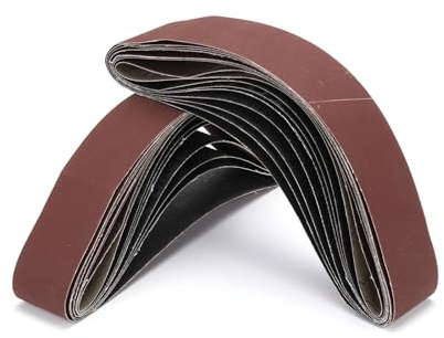 Slipband 50 x 686 mm 16 stycken, slipband set 2 x korn 60/120/240/320/400/600/800/1000 för bandslipmaskin, slipmaskin, bandslipmaskin, polering, trä, fingerslip