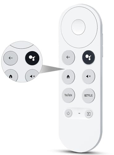 Replacement für Chromecast Fernbedienung, für Google Chromecast 4k Snow Streaming Media Player, G9N9N Bluetooth Remote Control for Google TV GA01920-US/GA01919-US/GA03131(Nur Fernsteuerung)
