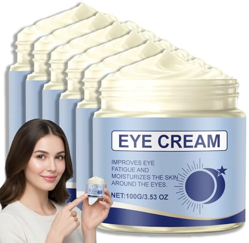 Augencreme mit Koffein, Augenserum für Augenringe, Schwellungen, Anti-Aging Tag- und Nacht-Augenfeuchtigkeitscreme, Koffein-Augencreme mit Retinol Niacinamid & Kollagen, Anti-Falten-Creme (6P)