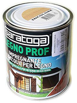 Saratoga legno prof 750ml impregnante all'acqua per legno per interni ed esterni (noce scuro)