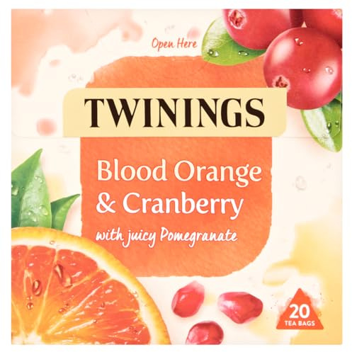Twinings Blood Orange, Cranberry & Pomegranate Fruit Tea, 20 Tea Bags