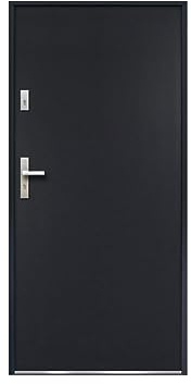 Venta-unica - Puerta de entrada de acero Alt. 207 x Ancho 100 cm antracita - se abre hacia la derecha AGUEDA
