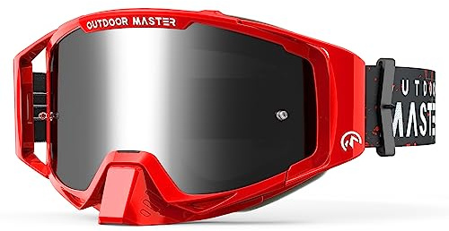OutdoorMaster Mustang Dirt Bike Goggles - OTG Motocross Goggles for Men, Women, Adult, Youth
