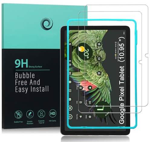 Ibywind schutzfolie kompatibel mit Google Pixel Tablet(10,95 Zoll), mit Easy Install Kit (Zentrierrahmen),Blasenfreier, kratzfester Displayschutz mit 9H-Härte
