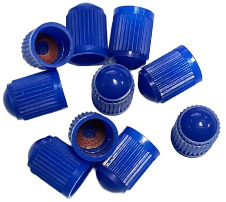 Leliafleury 24Pcs Tyre Valve Caps Plastic Dust Caps Universal Car Tire Stem Dust Covers with O Seal Ring for SUV, Motorbike, Trucks, Bike, Bicycle (Blue)
