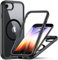OWKEY Hülle für iPhone SE 2020/2022 (iPhone SE 2/3), iPhone 8/7 Magnetisch Schutzhülle für Mag-Safe mit Integriertem Displayschutz, 360 Grad Case Handyhülle für iPhone SE 2/3/ iPhone 8/7 (Schwarz)