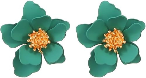 TTPSRY Pendientes Flor Escarchados Hipoalergénicos Petalo Dulce Regalo Mujer Sencillos