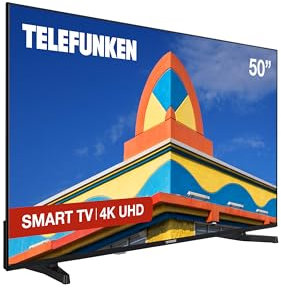 Telefunken 50DTUV725 2025 50'' - Smart TV 4K Ultra HD HDR 3840 x 2160, Dolby Vision, Diseño sin Marcos, Dolby Audio