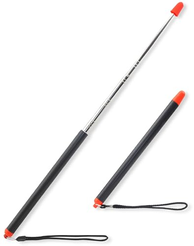Lápiz capacitivo telescópico universal para pantallas táctiles, puntero retráctil con punta especial de flocado, punteros para aula, puntero