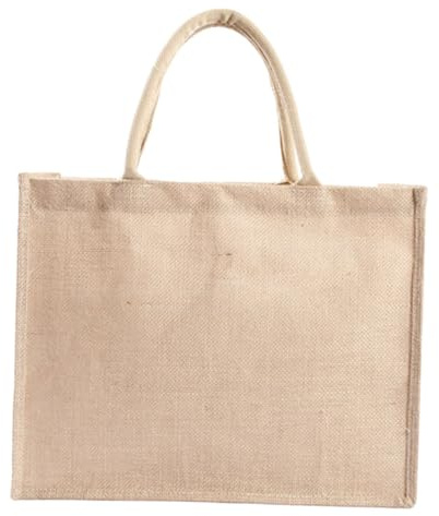 Yardenfun Borsa in Juta Riutilizzabile con Manici Resistenti Capiente per Spesa Frutta e Verdura per Shopping Picnic Spiaggia e Viaggi Quotidiani