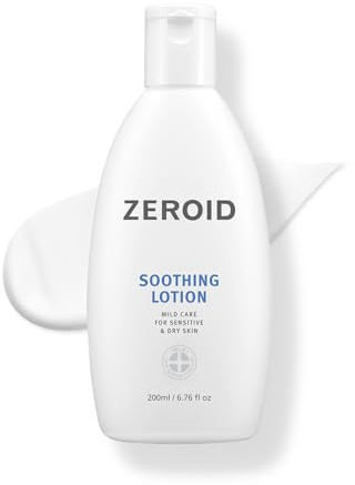 ZEROID Soothing Lotion 200ml (6.76 fl oz), Mit Ceramiden & Linolsäure, Sanfte Pflege für empfindliche & trockene Haut, Beruhigende Formel, Koreanische Hautpflege