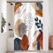 Uiiooazy Duschvorhang 120x180cm, Duschvorhang Abstrakt Terracotta Tropisch Jungle Palmenblätter Duschvorhänge Anti Schimmel Stoff Waschbar Wasserdicht Polyester Bad Vorhang mit 8 Haken für Badezimmer