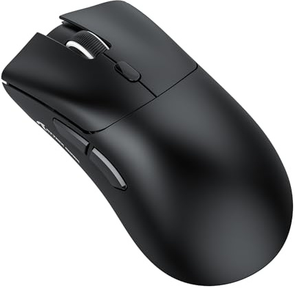 ATTACK SHARK R1 59g Superlight Maus, PixArt PAW3311 Gaming-Sensor, BT/2,4G kabellose/kabelgebundene Gaming-Maus, 6 einstellbare DPI bis zu 18000, 65 Stunden Akku (schwarz)