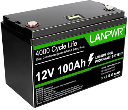 COMETX Batterie au lithium LiFePO4 12 V 100 Ah, alimentation de secours, 1280 Wh, 4000 cycles profonds, BMS 100 A intégré, poids léger de 24,25 livres, prise en charge en série/parallèle, parfait pour