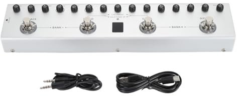 Bass-Multieffektpedal mit IR-Ladung, 9-AMP-Modell, 36 Synthesizer-Töne-Prozessor für Bass, Vorverstärker-Kompressor-Boost-Fuzz-Oktave, Eingebauter 3000-mAh-Akku