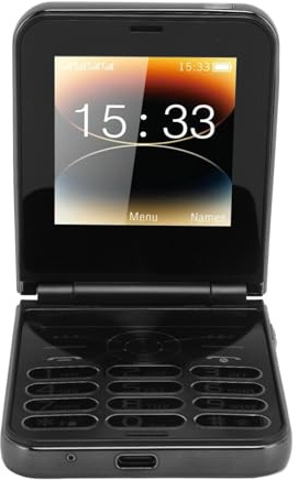 Dpofirs Cellulare a Conchiglia 2G Con Tasti Grandi per Anziani, Schermo da 2,6 Pollici, Batteria da 1400 MAh, 4 Schede SIM, Torcia a LED, Fotocamera