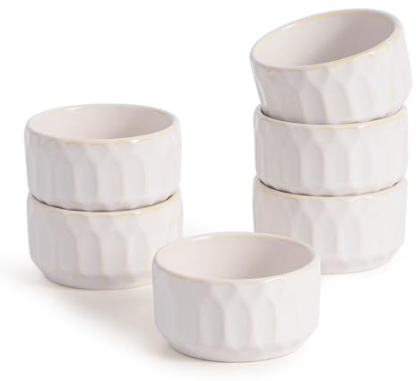 ArteBake Ramekins 4 oz Oven Safe, Ceramic Creme Brulee Ramekins Set of 6