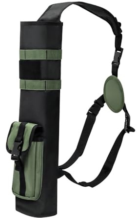 MiOYOOW Faretra per Frecce Regolabile, Borsa per Freccia con Fettuccia Tattica e Chiusura a Strappo, Porta Acro per Allenamento di Tiro alla Caccia