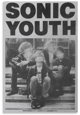 ZANLIART SONIC YOUTH Album Cover Canvas Print Music Poster for Room Aesthetic Unframe-style12x18inch(30x45cm)