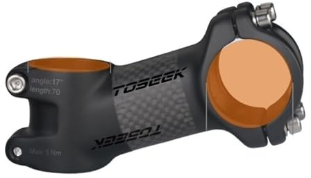 YUCHUANGYE Potencia Bicicleta Carretera Vástagos de Carbono 10/17/25/35 Grados for Manillar Bicicleta montaña, Potencia 31,8 Mm, Ultraligero for(17Degree-70mm-Matte)