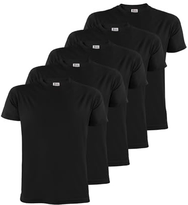 ALPIDEX T-Shirt Herr S-5XL 5 Pack Basic Kortärmad 100% Bomull Träning Sport | 175 g/m², Regular Fit, Rund Hals, OEKO-TEX, Andningsbar, Maskintvätt, Fritid, Vardag