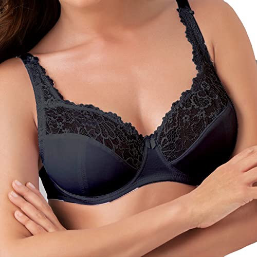 Cotonella 1 Pezzo Reggiseno L'Altra CD055 con Inserti in Pizzo con Ferretto - Coppa C, Nero 3