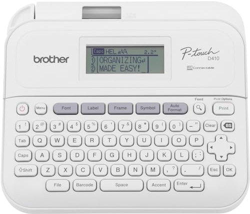 Brother PT-D410 Impresora de etiquetas Transferencia térmica 180 x 180 DPI 20 mm/s Alámbrico TZe QWERTY