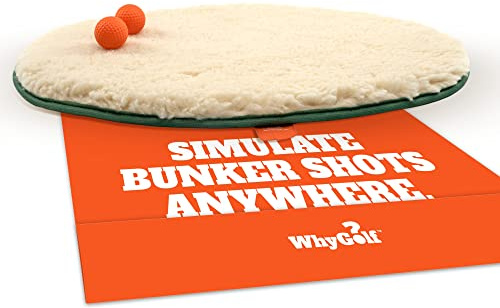 WHYGOLF Bunker Mate | Simulate Practice Shots With Golf Training Mat for Indoor Simulators or Outdoor Practice