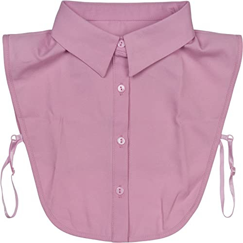 styleBREAKER Damen Blusenkragen Einsatz mit Knopfleiste Unifarben, Kragen für Blusen und Pullover 08020004, Farbe:Flieder