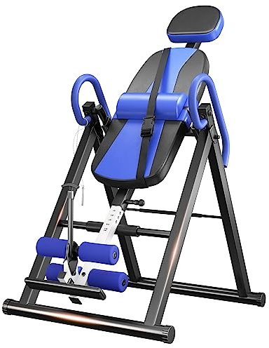 YOLEO Gravity Heavy Duty Inversion Table with Headrest & Adjustable Protective Belt Back Stretcher Machine for Pain Relief Therapy | Inversion Table w/ Lumbar Support | Easy to Assemble | Back Stretcher Machine 300 lbs