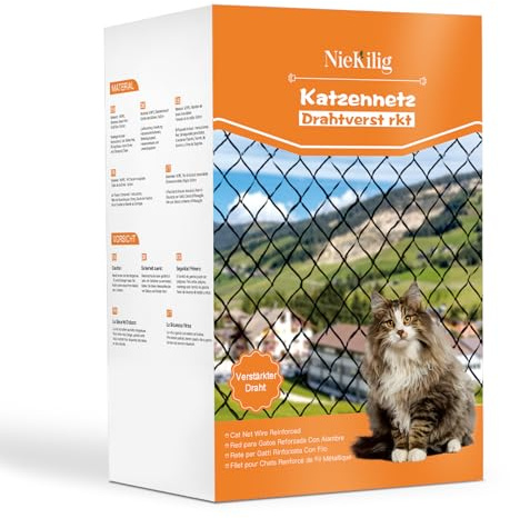 NieKilig Red para Gatos Metalica, Red de Seguridad para Malla Gatos para Balcones, Ventanas, Tragaluces y Puertas (2x1.5m)