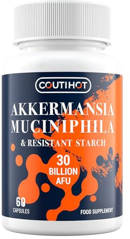 Akkermansia Muciniphila Probiotic, 30 Billion AFU, Gut-Friendly Formula with GLP-1 Relevance, Metabolism & Gut Lining Focus, 60 Capsules