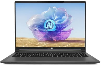 MSI Creator 16 AI Studio A1V Laptop (2024) | 16 2560x1600 QHD+ | Core Ultra 9-185H - 1TB SSD Hard Drive - 64GB RAM - Nvidia GeForce RTX 4080 | 16 cores @ 5.1 GHz - 12GB GDDR6X Win 11 Pro Black
