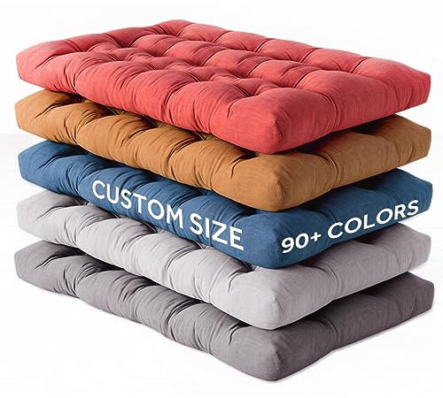 Beyond Your Thoughts Custom Bench Cushion, Bay Window Seating Pad Tufted for Indoor & Outdoor Kitchen Dining Patio Garden Bench Furniture Replacement Cushion, 10 cm thickness