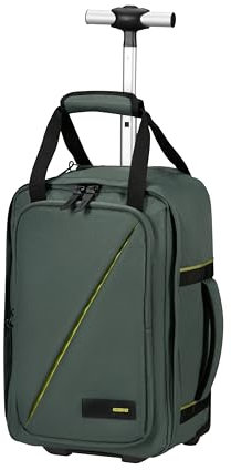 American Tourister Take2Cabin: maleta de cabina Ryanair 40 x 25 x 20 cm, 20 L, 1,40 kg, mochila con ruedas, equipaje de mano, mochila de avión S Underseater, verde (Bosque Oscuro)
