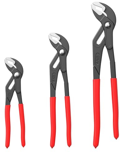 Dorglix 3 Pièces Pince Multiprise, Plomberie avec Mâchoires Réglables, Pince Universelle, Pinces Multiprise, Pince Plombier pour Réparation de Plomberie et Usage Domestique(7/10/12 Pouces)