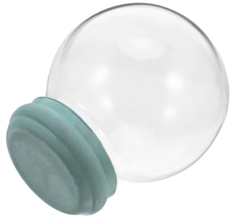 TOBBOMEY Kit de Bola de Nieve Vacía de Vidrio con Base de Goma y Manualidades Fáciles de Llenar para Decoración Versátil en Casa para Niños y Aficionados al Bricolaje