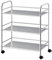 TUKAILAI Servierwagen Edelstahl mit Rollen, Küchenwagen auf Rollen, Nischenwagen mit 3 Regal, rollregal, küchenrollwagen, aufbewahrungswagen, beistellwagen,teewagen,Küche,Silver (35×50×75cm)