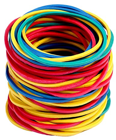600 PCS Elastic Bands, Colorful Strong Rubber Bands Size 38mm