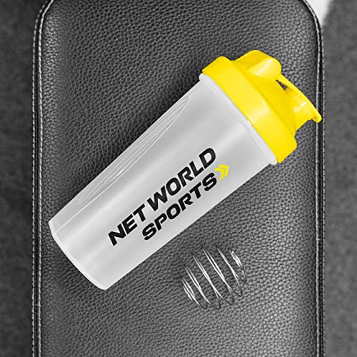 Shaker DE PROTEÍNA (700ML) - Botella MEZCLADORA (Paquete de 1, Amarillo)