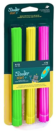 3Doodler Start+ Eco-Plastic Collection - Neon Glow, 3DS-ECO-MIX4-75